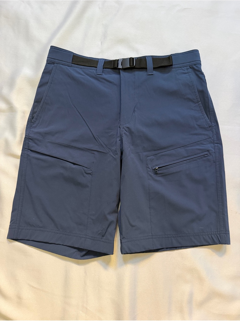 Chaps Navy Tactical Cargo Shorts with Webbing Belt